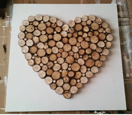 Wandbild Wooden Heart